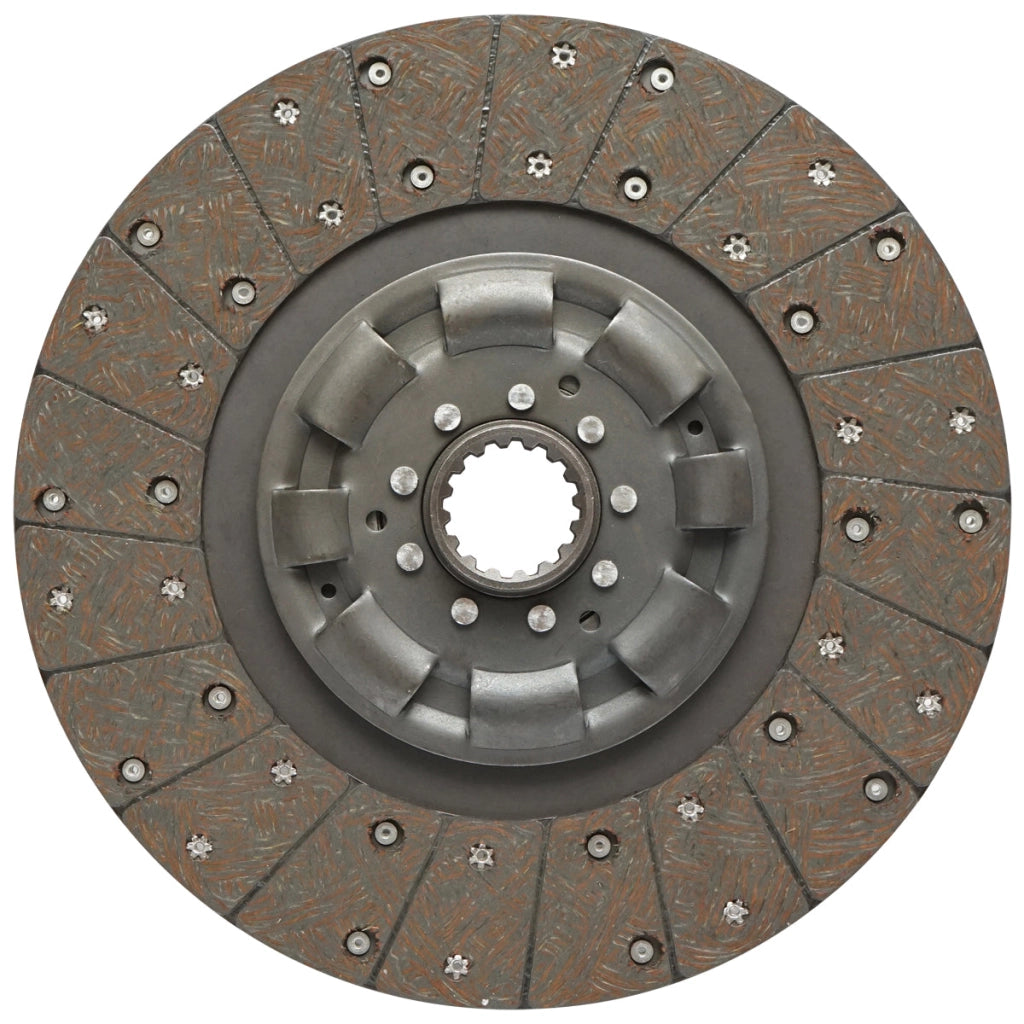 Disco frizione con ferodo e molla 16 scanalature per trattore forestale con motore Perkins