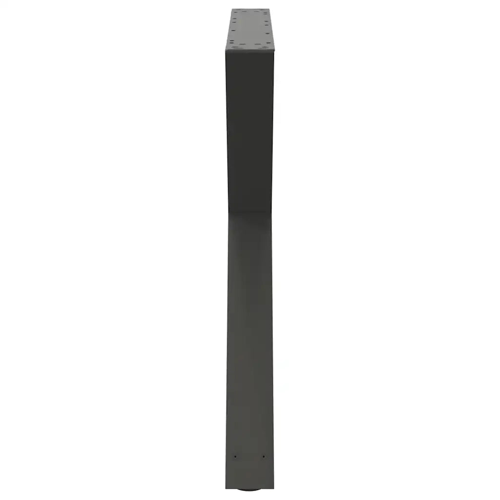 Gambe per tavolo da pranzo 2 pz Antracite 90x(72-73,3) cm Acciaio