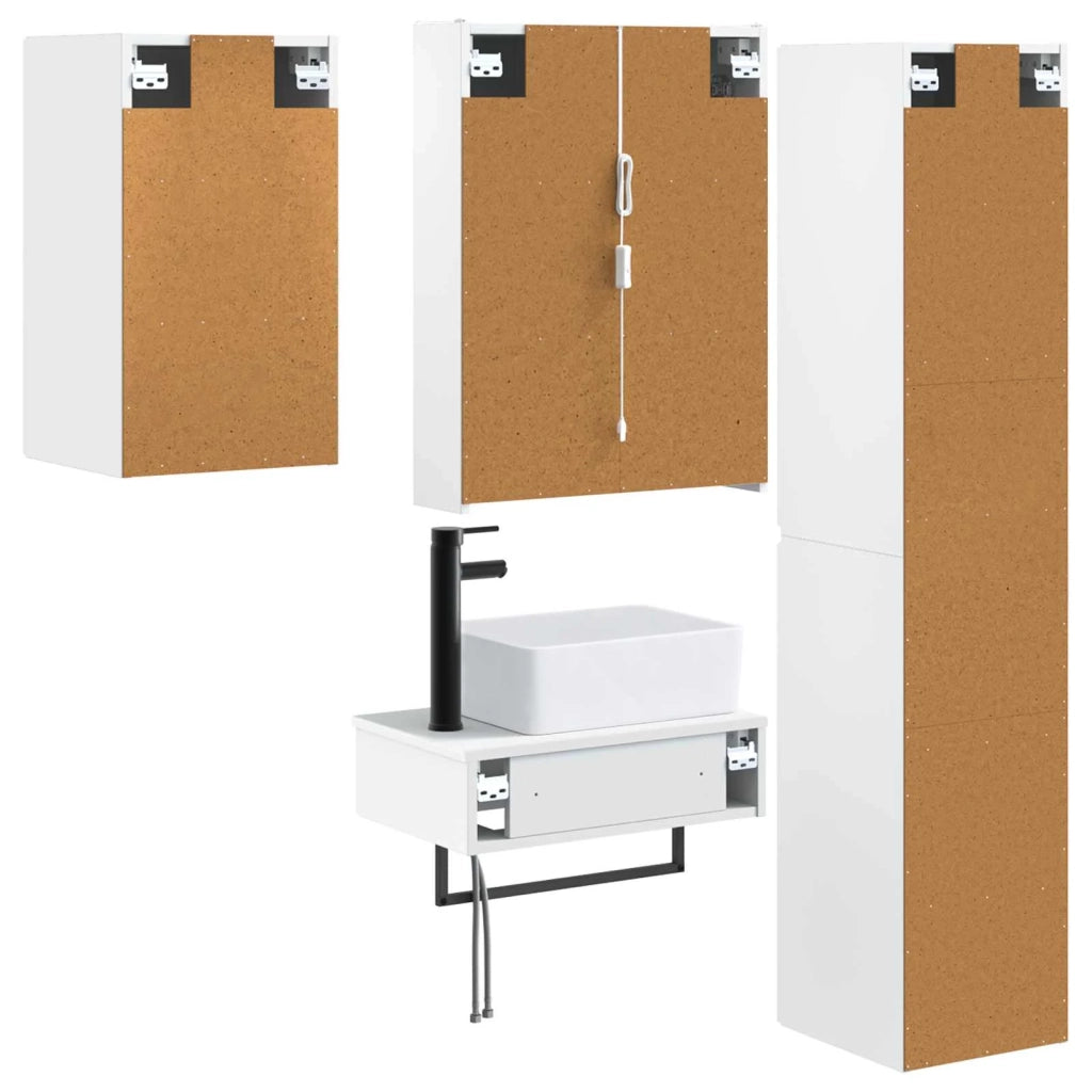 Set di mobili per il bagno 5 pcs Bianco 3407279