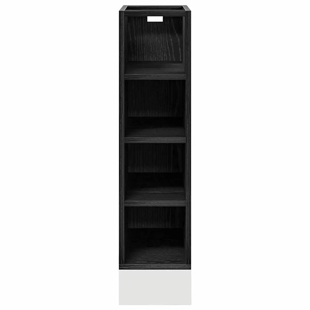Base per Cucina con lo scaffale Rovere nero 20 x 44,5 x 81,5 cm 876649