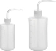 Set di 2 flaconi di plastica di sicurezza per flaconi di pulizia trasparenti per giardinaggio irrigazione delle piante laboratorio 250/500 ml