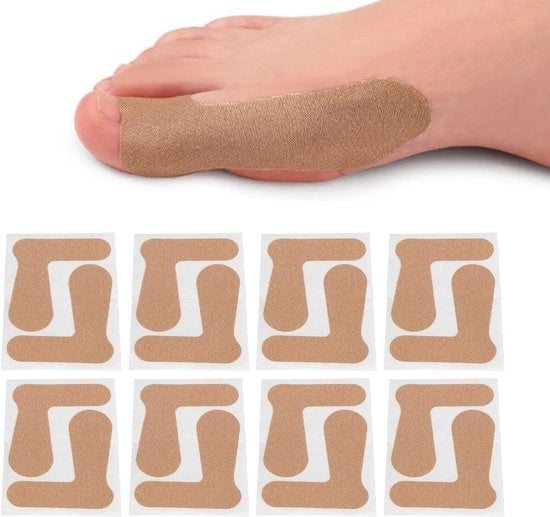 Tappetino per piede 40 pezzi - Autoadesivo - Idrorepellente - Protettivo - Riduzione della frizione - Miglioramento del Hallux Valgus - Adesivo per unghie