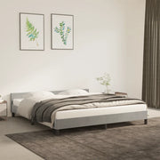 Giroletto senza Materasso-Struttura Letto Grigio Chiaro 160x200 cm Velluto 578187