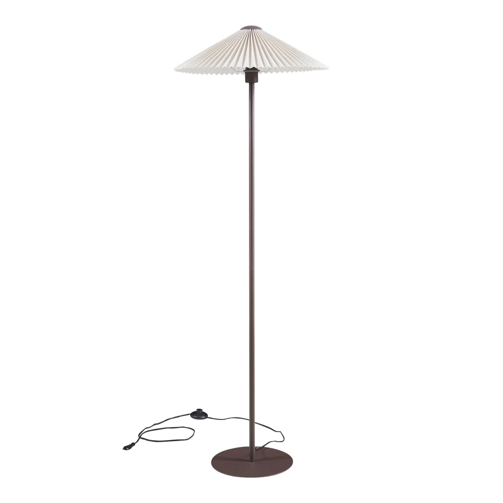 Lampada da terra Appledore in stile senza tempo elegante lampadario di design per soggiorno camera da letto ufficio metallo 149 cm marrone/bianco 03_0009523