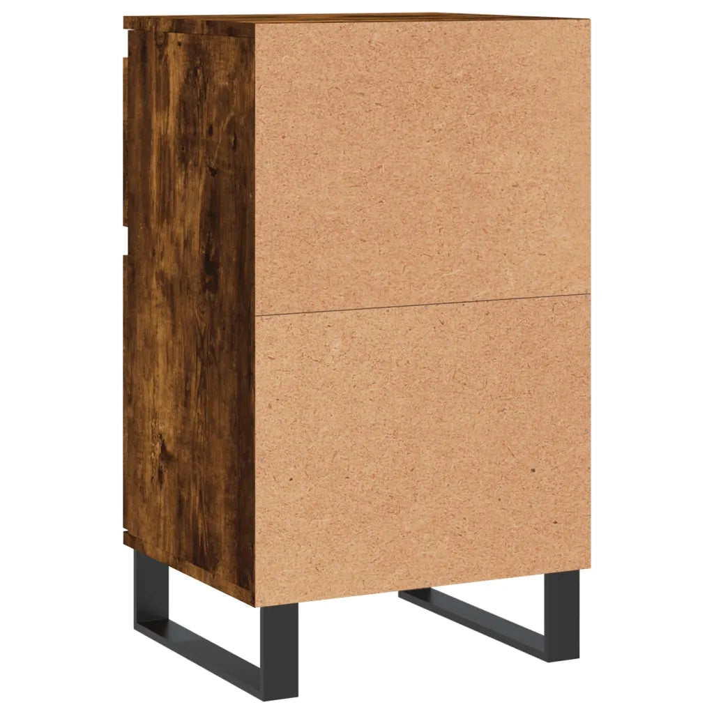 Credenze 2 pz Rovere Fumo 40x35x70 cm in Legno Multistrato 831175