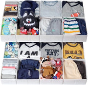 Set di 16 organizzatori per capi d'abbigliamento, adatto per armadi PAX da 100×58 cm, organizzatore per bambini, pieghevole, robusto, bianco