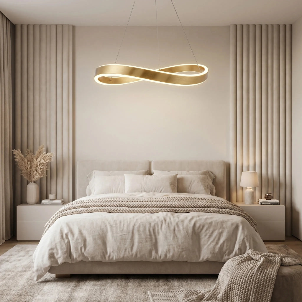 Lampada A Sospensione Da Soffitto Swe069-cp 80cm Brush Gold