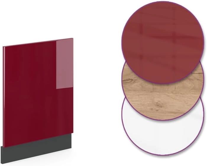 Pannello frontale R-Line, Rosso, 45 cm Senza piano di lavoro, per la libera combinazione all'interno di sistemi cucina modulari