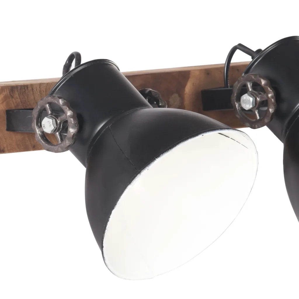 Lampada da Parete in Stile Industriale Nera 65x25 cm E27 320512