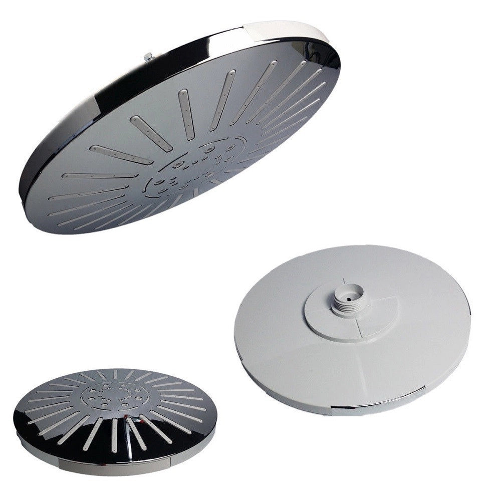 Trade Shop - Soffione Doccia Tondo Rotondo 8" Bagno Effetto Pioggia Sottile Cromato 93005 -