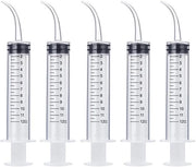 Spazzolino a spruzzo 12 ml - 5 pezzi - Punta curva - Qualità medica - Riciclabile - Per irrigazione orale - Spazzolino per irrigazione dentale