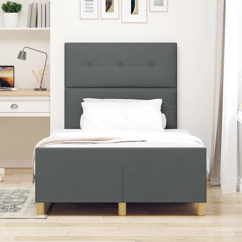 Struttura del letto Grigio scuro 120 x 200 cm Tessuto 3344719