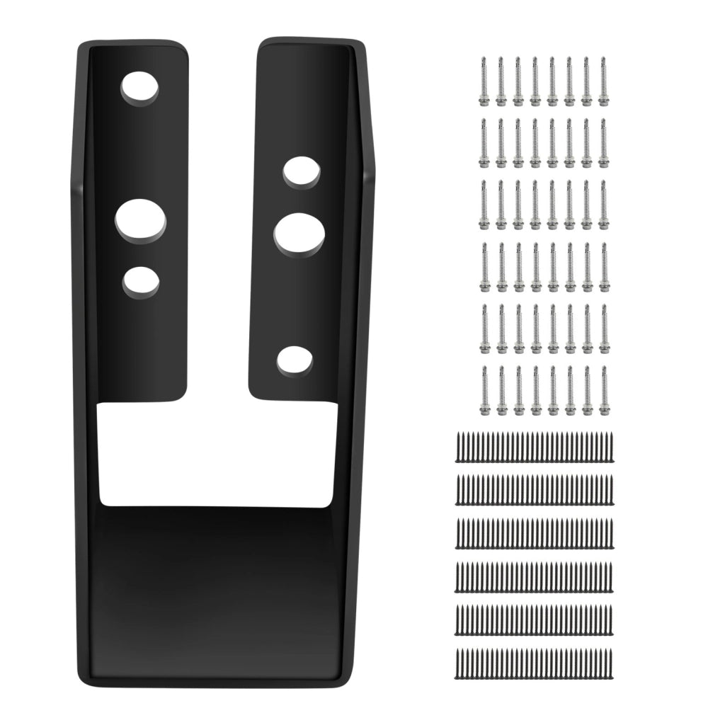 24 Pezzi Staffe per Travetti a Flangia Nascosta 51x102 mm in Acciaio Q235 Nero Resistente per Fai da Te VV-2x4UXLJJH-24PCS