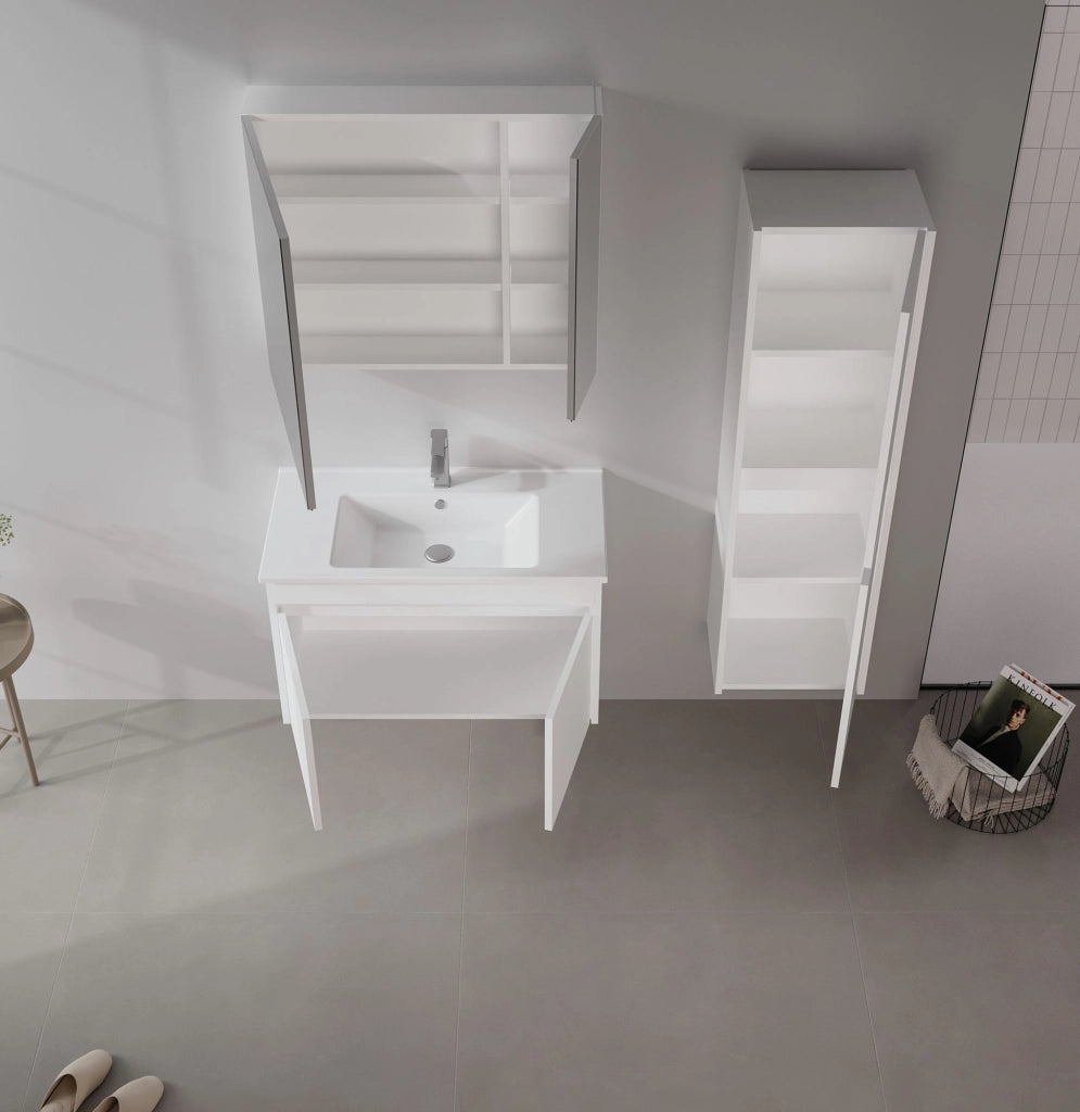 Mobile lavabo "Side 85 v2" - 85 x 45 x 52 cm - Bianco opaco