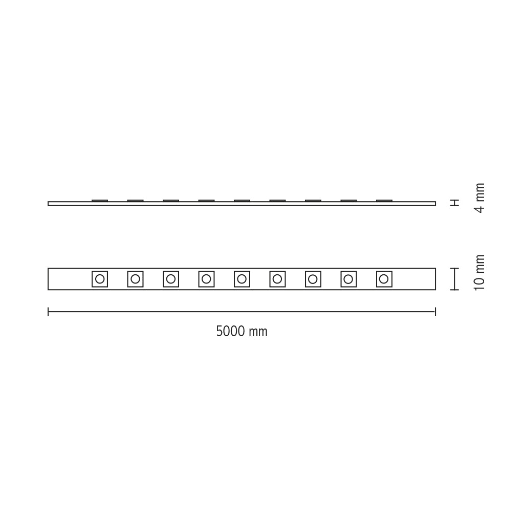 Striscia led 24V ip65 con nuova siliconatura 240 led/mt 45w luce naturale 4000k