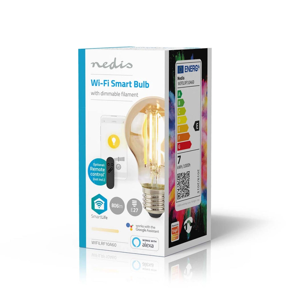 SmartLife 7W 806lm E27 LED Lampadina intelligente connessa Wi-Fi Bianco Nedis