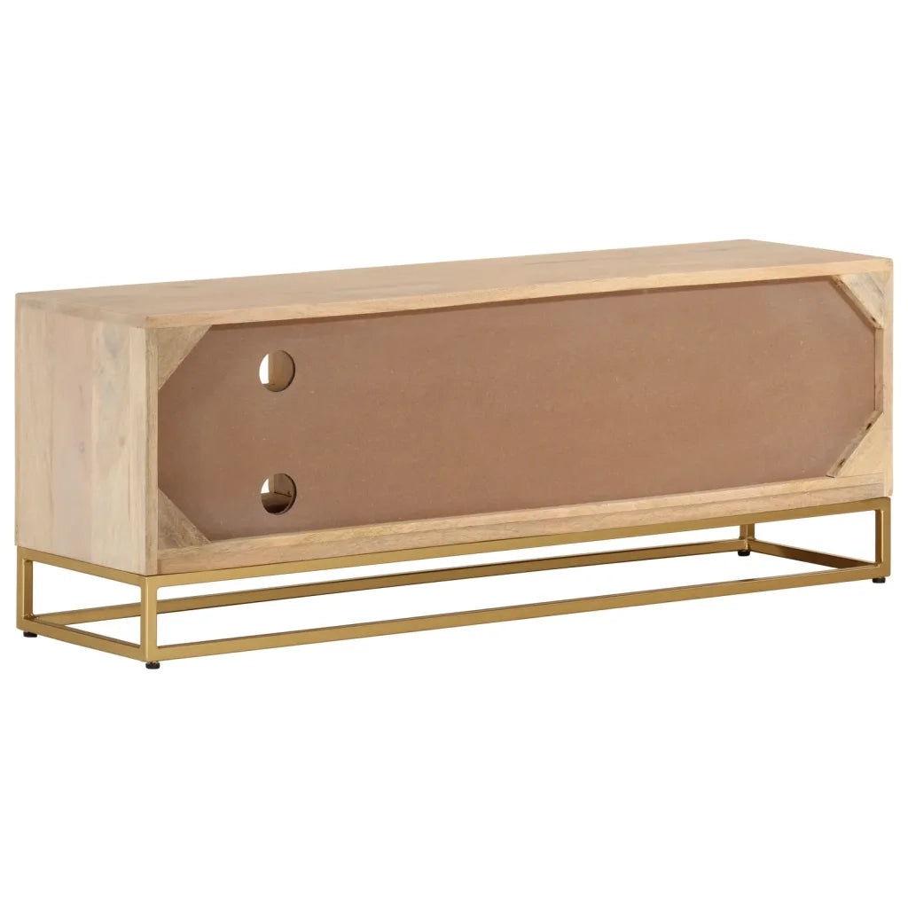 Mobile Porta TV 110x30x40 cm in Legno Massello di Mango e Ferro 372022