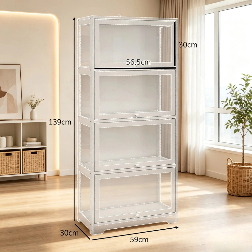 Elegante scaffalatura, vetrina, mobile di design, mobile contenitore (solo con scaffalatura)
