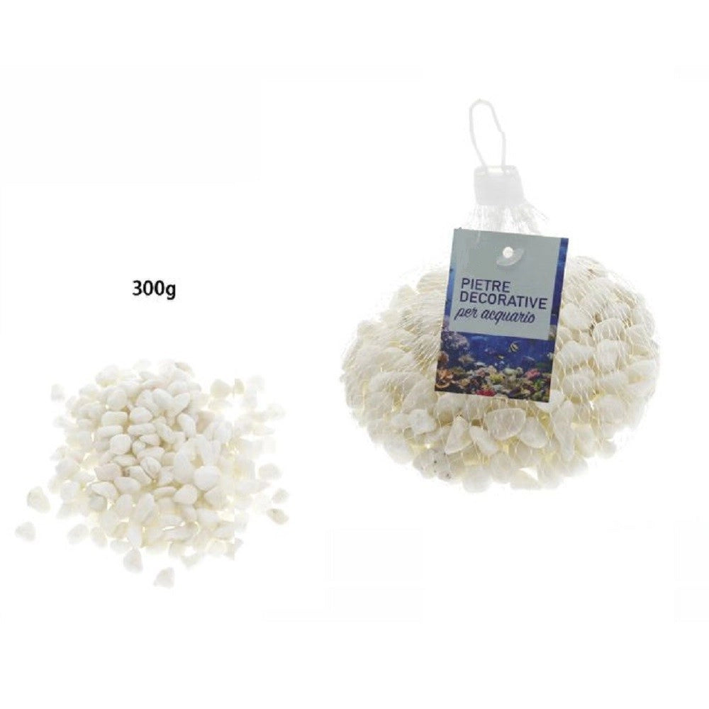 Trade Shop - Pietre Decorative Per Acquario Bianche 300gr. Decorazione Piante Giardino 70249 -