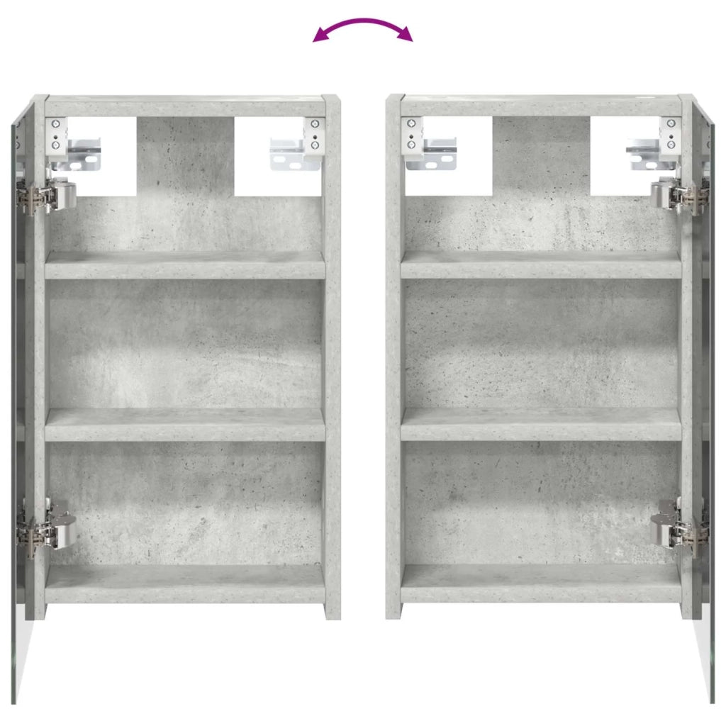 Mobiletto per specchio da bagno con lo scaffale Grigio cemento