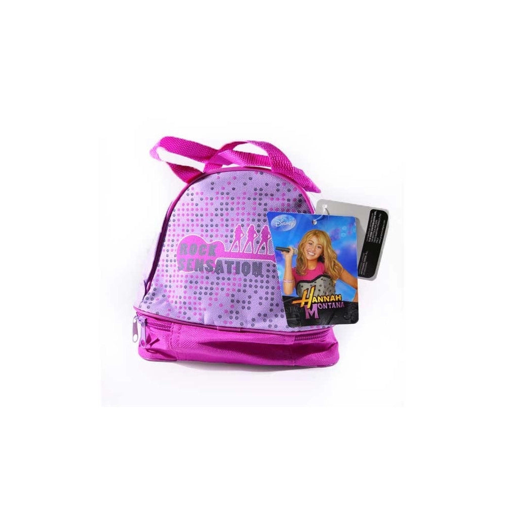 Trade Shop - Cestino Pranzo Zainetto Porta Merenda Hanna Montana 20x13x19cm Fuxia E Lilla -