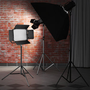 Niova 600 Plus Daylight Faretto LED per fotografia con stativo treppiedi, luce per foto e video dimmerabile, con telecomando, per studio fotografico