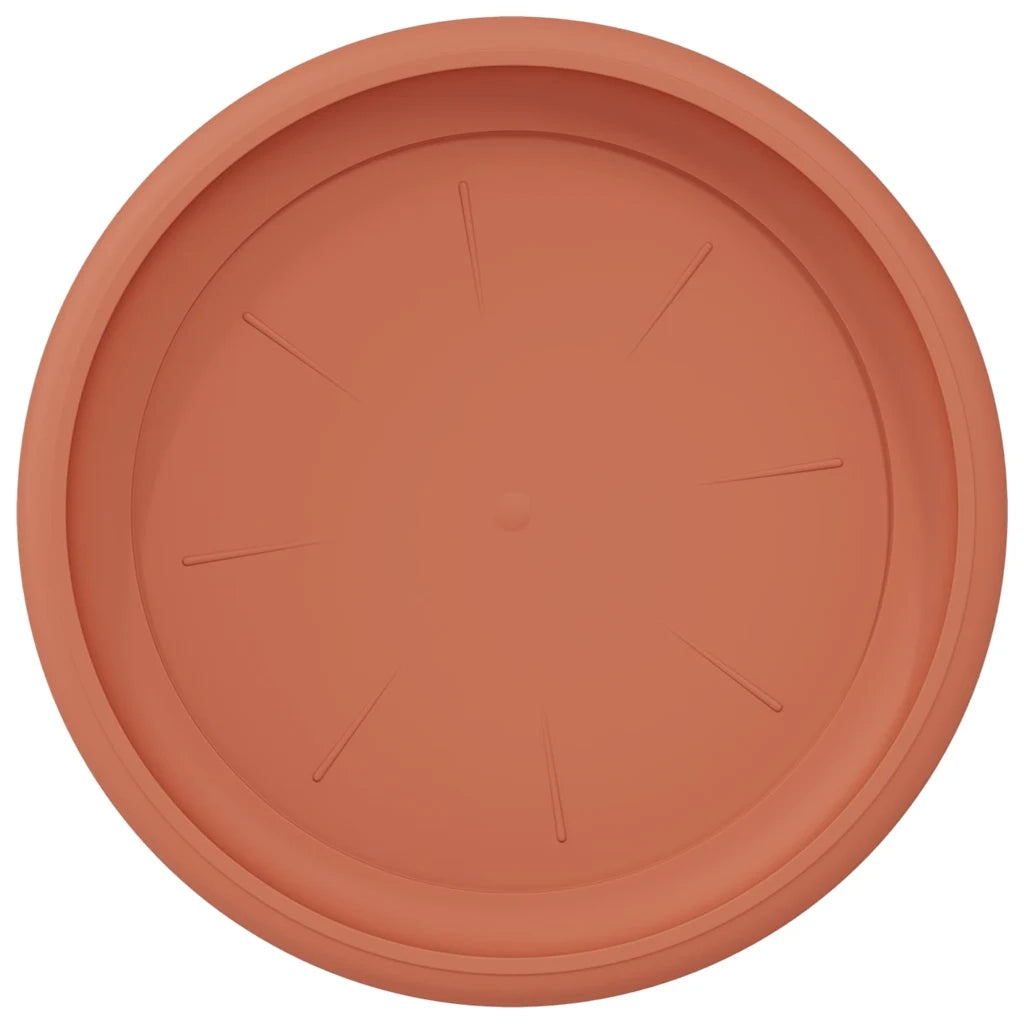 Vassoio Rotondo per Fiori 6 pcs Rosso Mattone Ø 19 x 2 cm 42020302