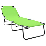 Lettino Prendisole | Sdraio da giardino | Lettino da sole pieghevole Verde 188 x 57 x 86,5 cm