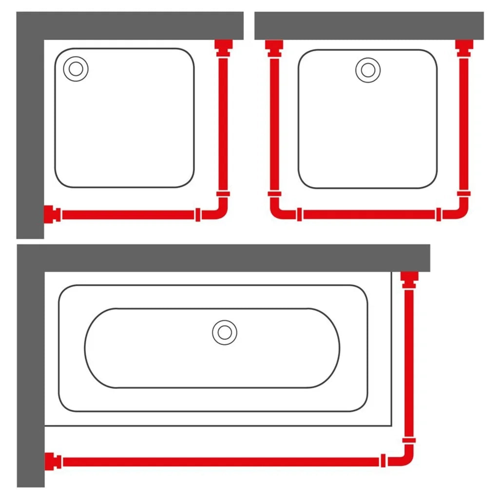 Sealskin Set Binario per Tenda da Doccia Easy-Roll Alluminio Opaco 432041