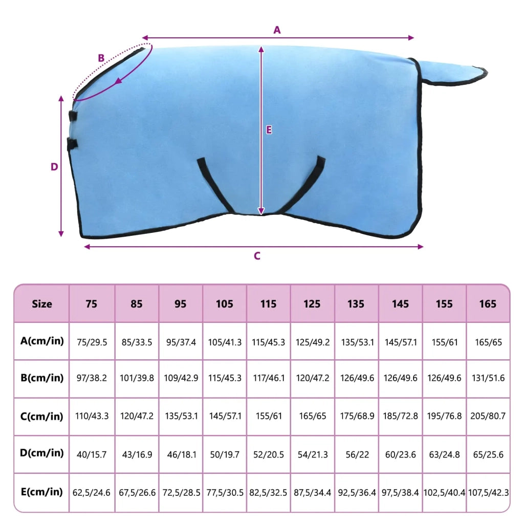 Coperta per Cavalli Aqua Completo 75 cm Poliestere CFW4086158