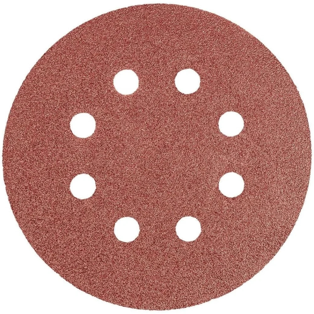Topex 55h941 disco levigante con on velcro 125 mm k80 5 pezzi ds