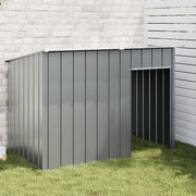 Casetta Cani con Tetto Antracite 153x91x110 cm Acciaio Zincato 172572