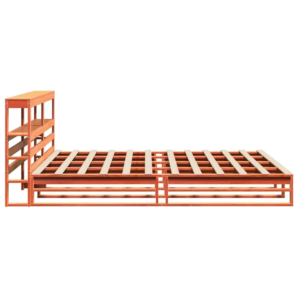 Giroletto con Testiera Marrone Cera 180x200 cm Massello Pino 3306506