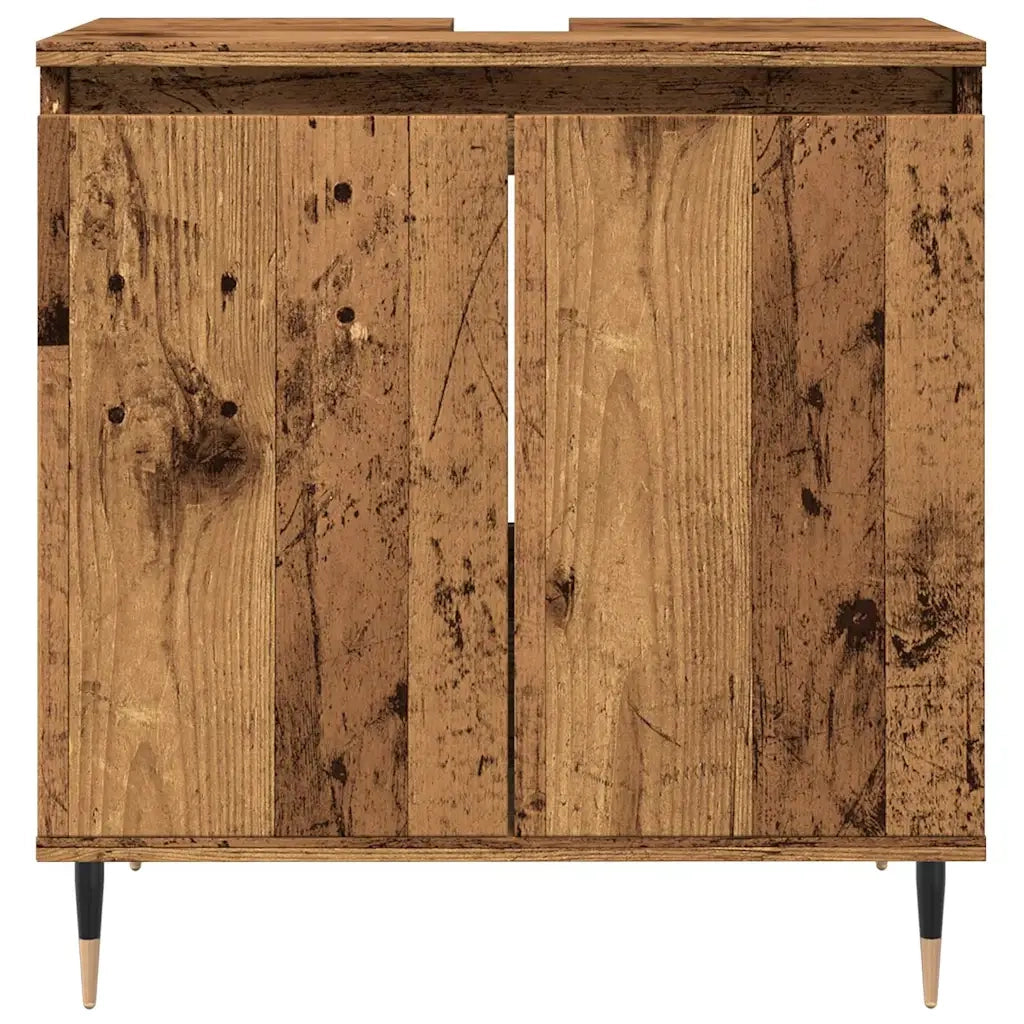 Mobile da Bagno Legno Antico 58x33x60 cm in Truciolato