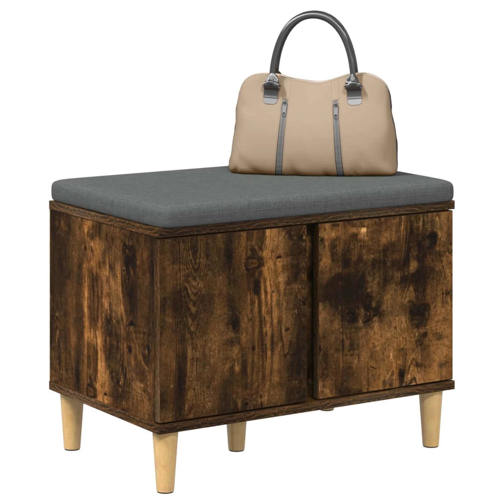 Panca per ingresso con porta Quercia Affumicata 60 x 38 x 46 cm