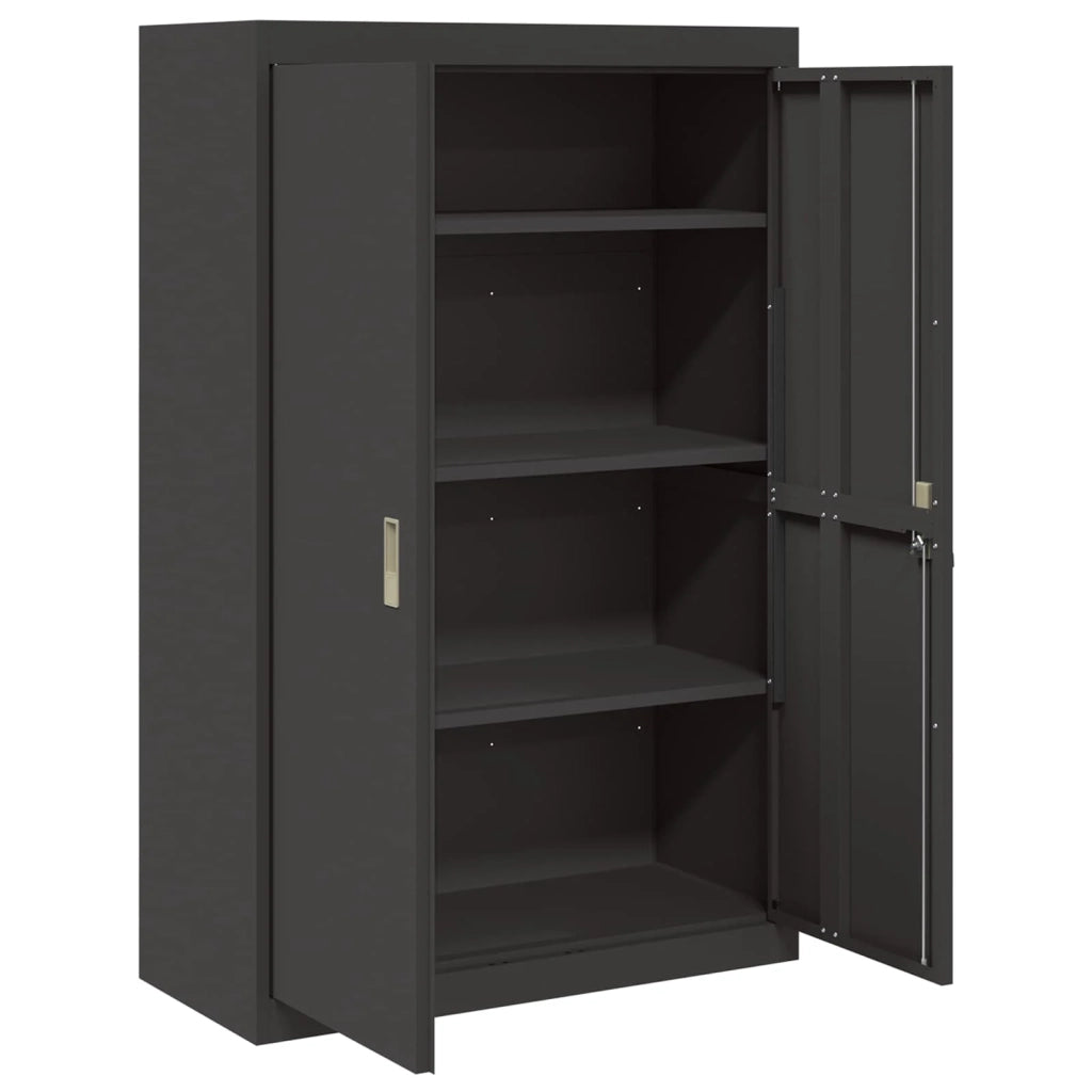 Armadio Nero 90 x 40 x 140 cm Acciaio