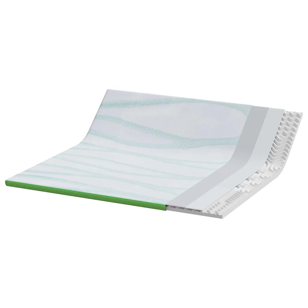 Topper per materasso Bianco e Verde 200 x 200 cm CFW4013146
