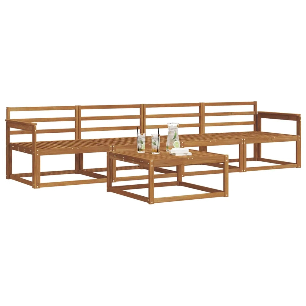 Set di divani da esterno 5 pcs Naturale