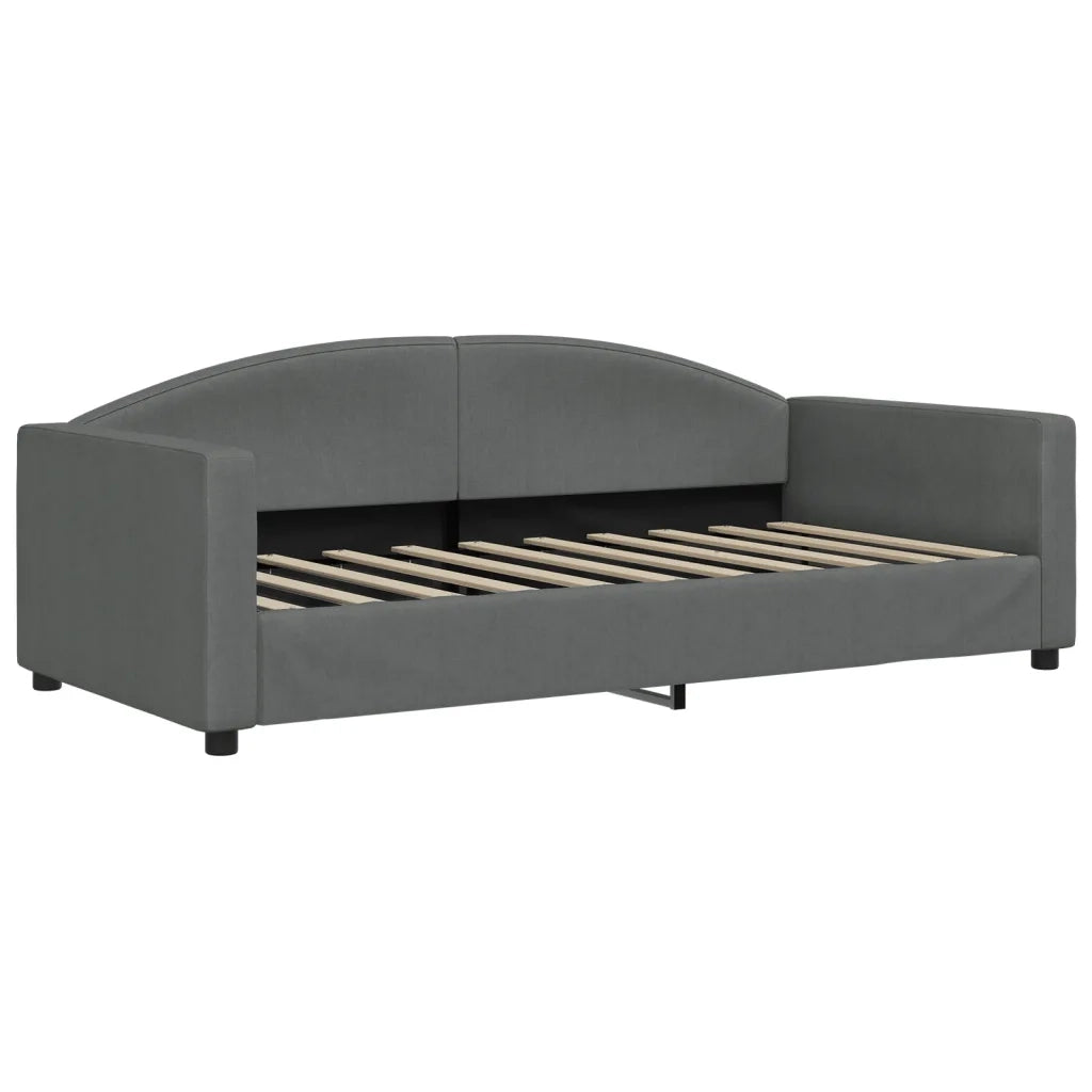 Divano Letto con Letto Estraibile Grigio Scuro 90x190cm Tessuto 3197199