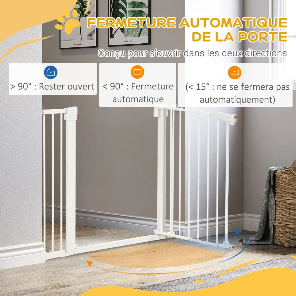 Barriera per cani e animali ¨C Zephmum ¨C Bianco 76-103 cm