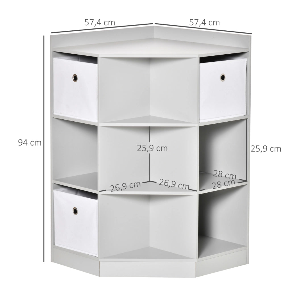 Cassettiera per bambini con 3 cassetti ¨C zephmum ¨C grigio 60x40x cm