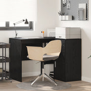 Scrivania Angolare Rovere Nero 102x88x75 cm Legno Ingegnerizzato