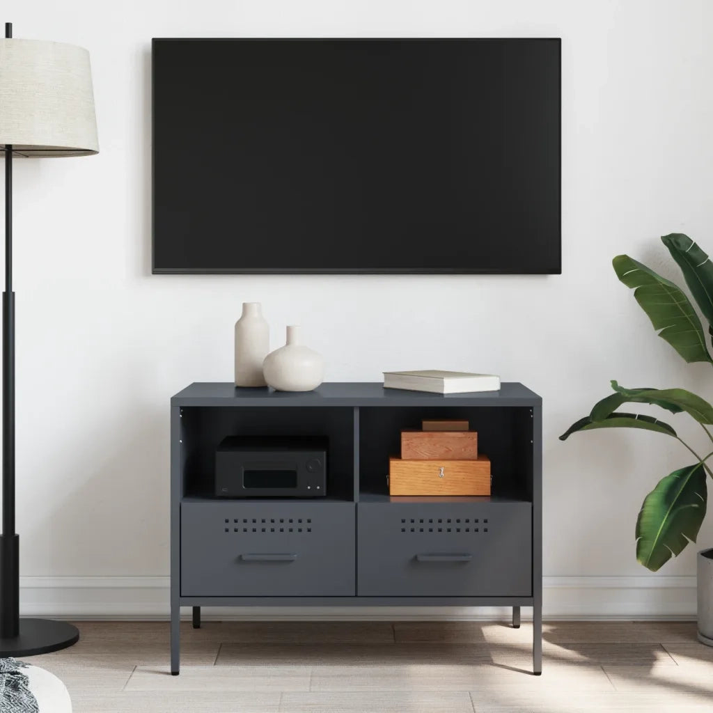Mobile TV Antracite 68x39x50,5 cm in Acciaio 843046