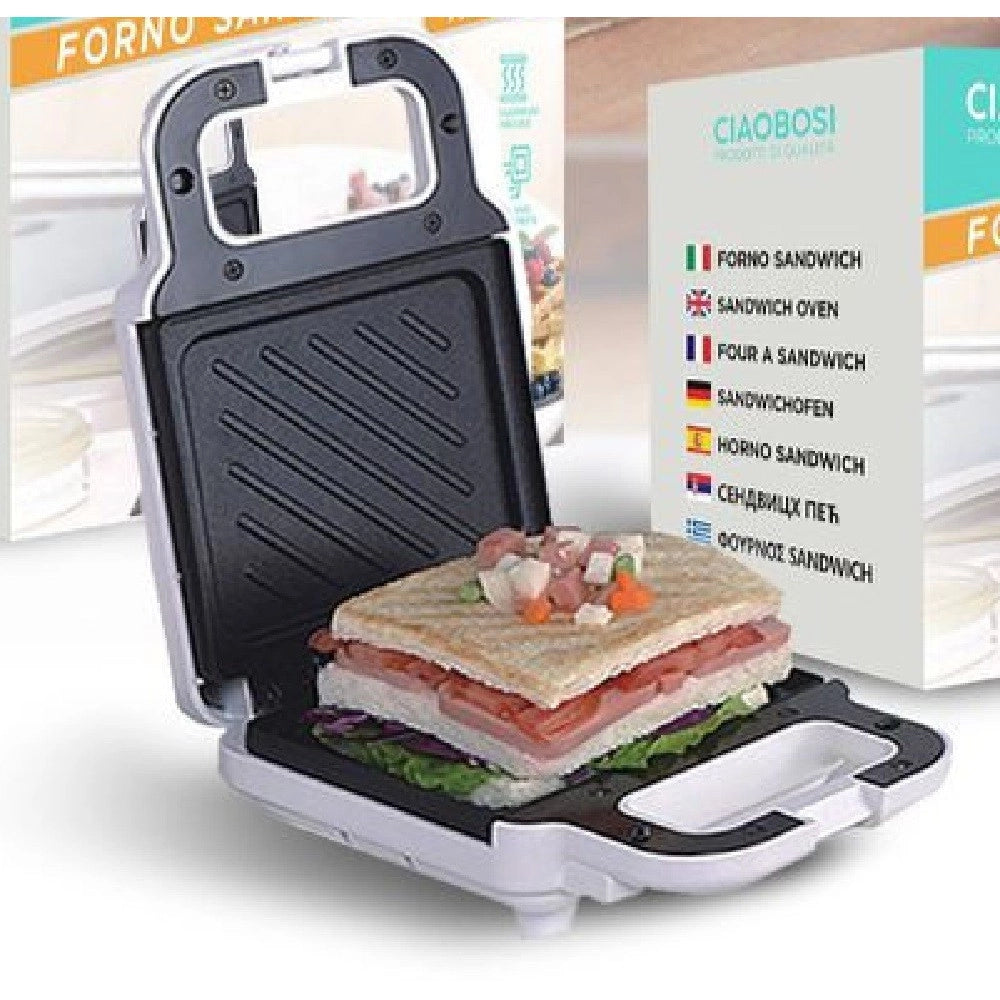 Trade Shop - Piastra Elettrica Macchina Sandwich Toast Tostiera Pancake Waffle Panini Tx-9713 -
