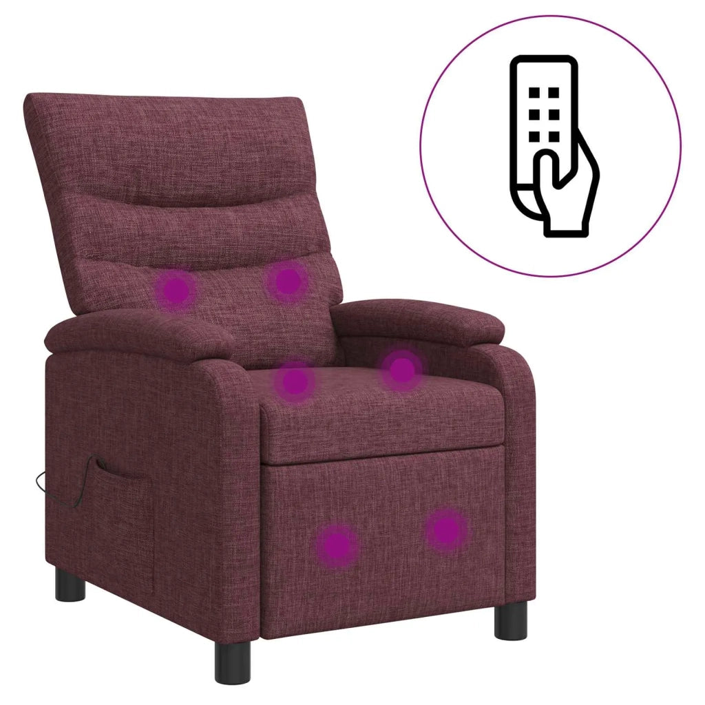 Divano Sedia-Poltrona Massaggiante Viola Tessuto 931660