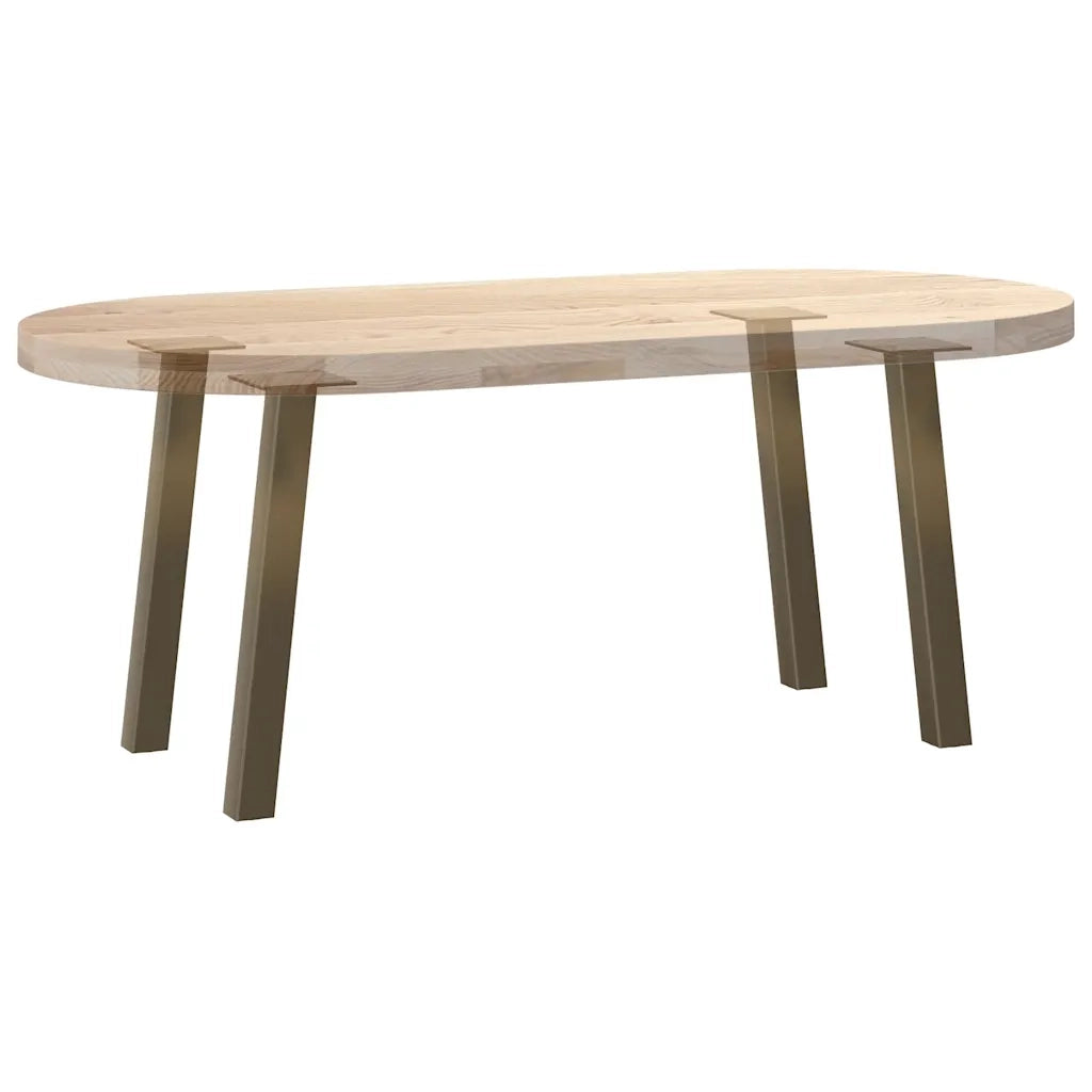 Gambe per tavolino da caffÃ¨ 4 pz in acciaio naturale 30 cm