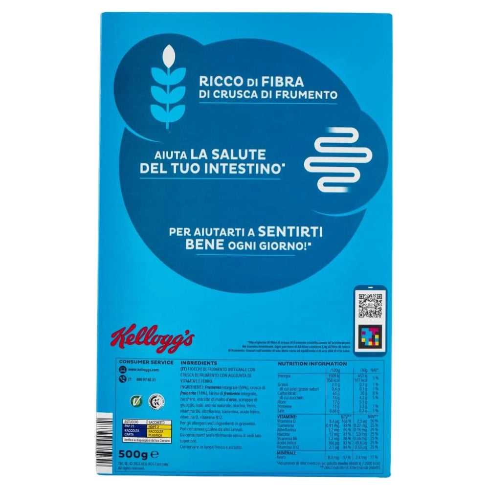 Kellogg's nice morning cereali all bran fiocchi integrali da 500 grammi