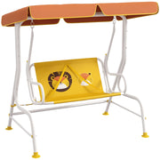 Dondolo da Giardino 2 Posti con Cuscini e Telo ¨C zephmum ¨C Grigio 110x70x110 cm