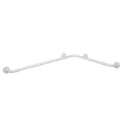 Maniglione di sicurezza ad angolo in acciaio 65x100 cm bianco