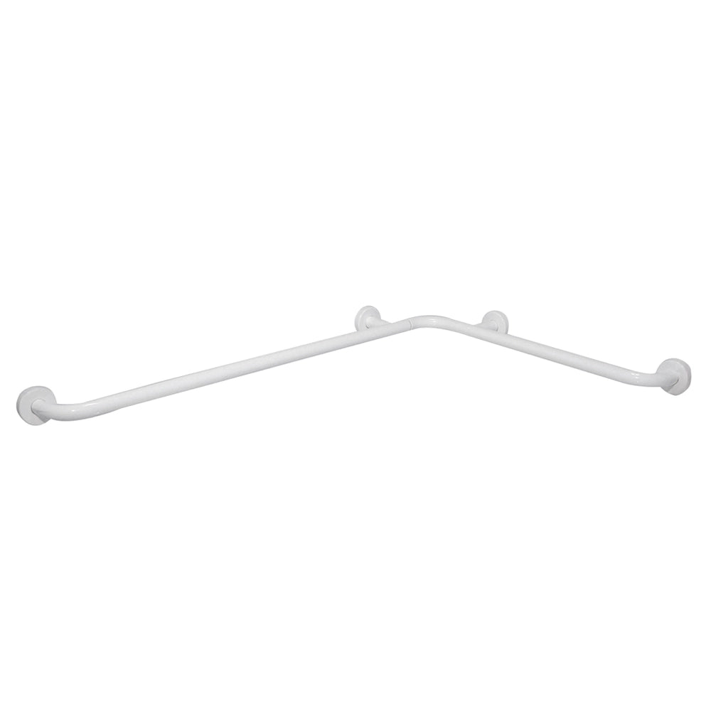 Maniglione di sicurezza ad angolo in acciaio 65x100 cm bianco